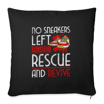 Tendance shopping des amateurs de chaussures - Housse de coussin décorative 45 x 45 cm - noir - Devant
