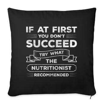 Nutrition Vie - Housse de coussin décorative 45 x 45 cm - noir - Devant
