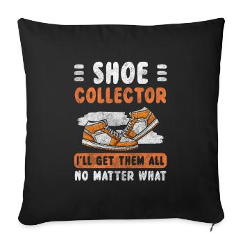 Des chaussures à la mode qui attirent l’attention - Housse de coussin décorative 45 x 45 cm - noir - Devant