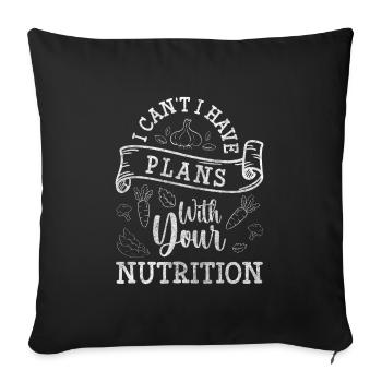 Nutrition Job Delicious Meat - Sofa pillowcase 17,3'' x 17,3'' (45 x 45 cm) - black - Front