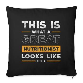 Advisor Help Goal Figure - Sofa pillowcase 17,3'' x 17,3'' (45 x 45 cm) - black - Front
