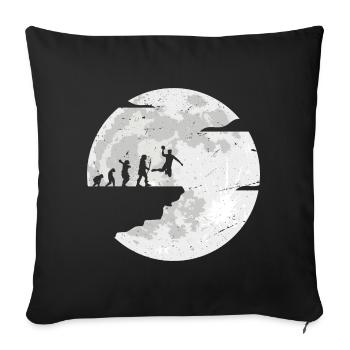 Célébration de l’évolution de la lune - Housse de coussin décorative 45 x 45 cm - noir - Devant