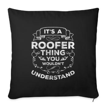 Roofer Construction Site Manager Hammer - Sofa pillowcase 17,3'' x 17,3'' (45 x 45 cm) - black - Front
