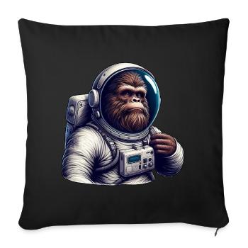 Gorilla astronaut in space - Sofa pillowcase 17,3'' x 17,3'' (45 x 45 cm) - black - Front