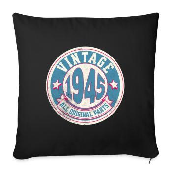 Design Vintage 1945 All Original Parts - Housse de coussin décorative 45 x 45 cm - noir - Devant