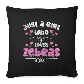 Zoo de protection des espèces de Zebra Crossing - Housse de coussin décorative 45 x 45 cm - noir - Devant