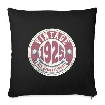 Design Vintage 1925 Logo Retro Style - Housse de coussin décorative 45 x 45 cm - noir - Devant