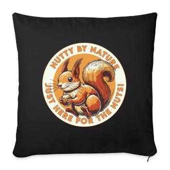 Nutty by Nature - Sofa pillowcase 17,3'' x 17,3'' (45 x 45 cm) - black - Front