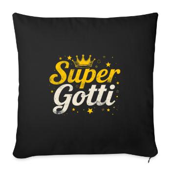 Super Gotti Questions and Answers Collection - Sofa pillowcase 17,3'' x 17,3'' (45 x 45 cm) - black - Front