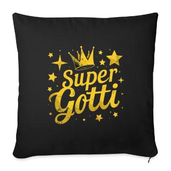 Super Gotti - Sofa pillowcase 17,3'' x 17,3'' (45 x 45 cm) - black - Front