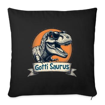 Gotti Saurus Gotti Questions Best Gotti - Sofa pillowcase 17,3'' x 17,3'' (45 x 45 cm) - black - Front