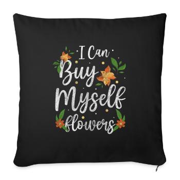 Fleurs Sentant L'amour Festival D'été - Housse de coussin décorative 45 x 45 cm - noir - Devant