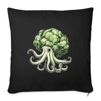 Octopus cabbage - Sofa pillowcase 17,3'' x 17,3'' (45 x 45 cm) - black - Front