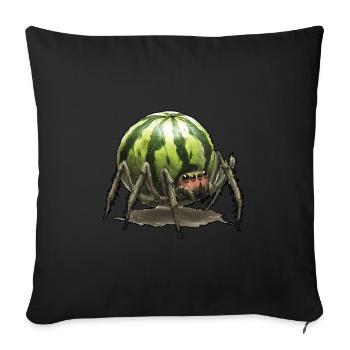 Araignée melon - Housse de coussin décorative 45 x 45 cm - noir - Devant