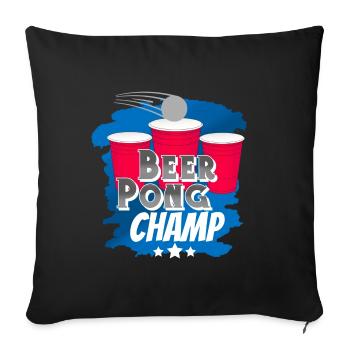Beerpong Beer Pong - Housse de coussin décorative 45 x 45 cm - noir - Devant