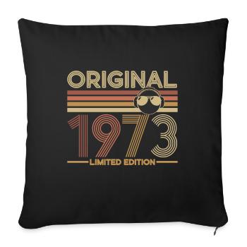1973 - Sofa pillowcase 17,3'' x 17,3'' (45 x 45 cm) - black - Front