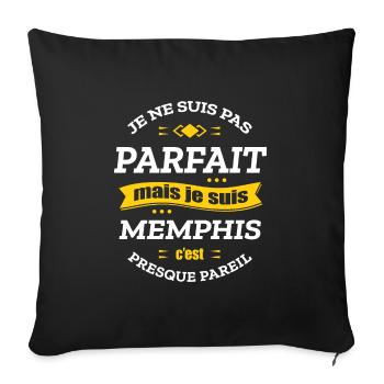 MEMPHIS PARFAIT - PRENOM MEMPHIS - Housse de coussin décorative 45 x 45 cm - noir - Devant