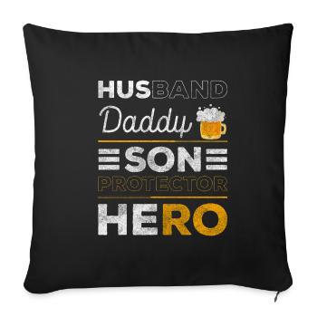Cadeau d’anniversaire pour homme - Housse de coussin décorative 45 x 45 cm - noir - Devant