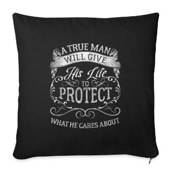 Homme Masculinité Novembre - Housse de coussin décorative 45 x 45 cm - noir - Devant