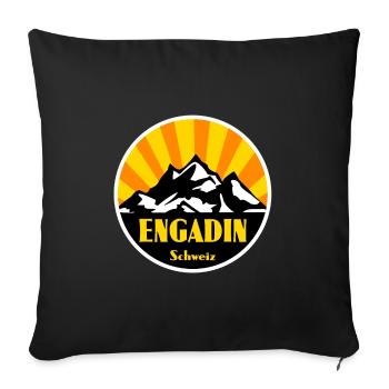 Engadin - Sofa pillowcase 17,3'' x 17,3'' (45 x 45 cm) - black - Front