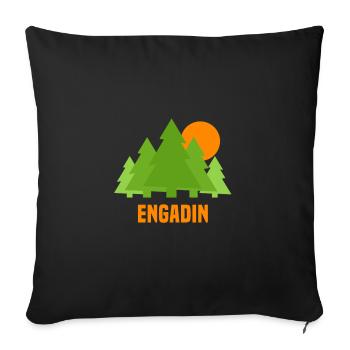 Engadin - Sofa pillowcase 17,3'' x 17,3'' (45 x 45 cm) - black - Front