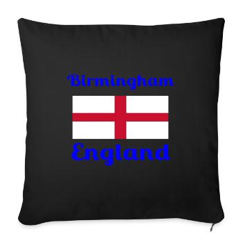 Birmingham, Angleterre - Imprimés élégants - Housse de coussin décorative 45 x 45 cm - noir - Devant