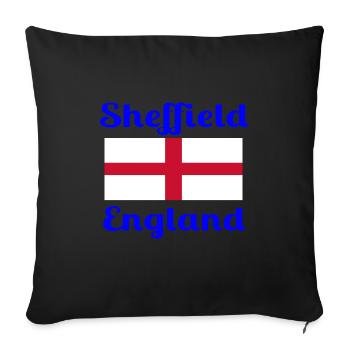 Sheffield English - Stylish prints - Sofa pillowcase 17,3'' x 17,3'' (45 x 45 cm) - black - Front
