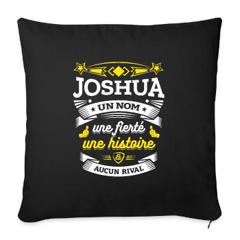 JOSHUA UN NOM UNE FIERTÉ AUCUN RIVAL - Housse de coussin décorative 45 x 45 cm - noir - Devant