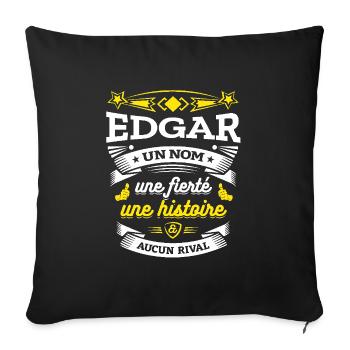 EDGAR UN NOM UNE FIERTÉ AUCUN RIVAL - Housse de coussin décorative 45 x 45 cm - noir - Devant