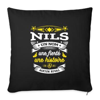 NILS UN NOM UNE FIERTÉ AUCUN RIVAL - Housse de coussin décorative 45 x 45 cm - noir - Devant
