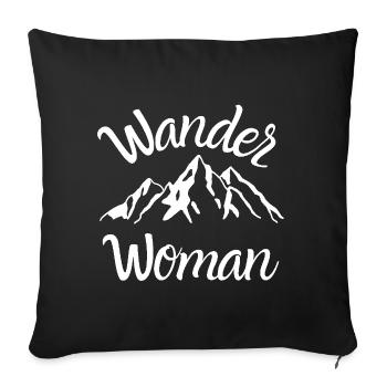 Wander Women - Sofakissenbezug 45 x 45 cm - Schwarz - Vorne