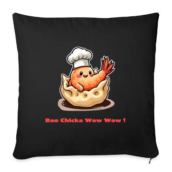 Shrimp Dumpling – Bao Chicka Wow Wow! - Sofakissenbezug 45 x 45 cm - Schwarz - Vorne