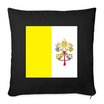 Vatican City - Sofa pillowcase 17,3'' x 17,3'' (45 x 45 cm) - black - Front