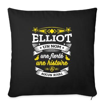 ELLIOT UN NOM UNE FIERTÉ AUCUN RIVAL - Housse de coussin décorative 45 x 45 cm - noir - Devant