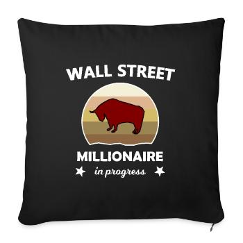 The millionaire and investor - Sofa pillowcase 17,3'' x 17,3'' (45 x 45 cm) - black - Front