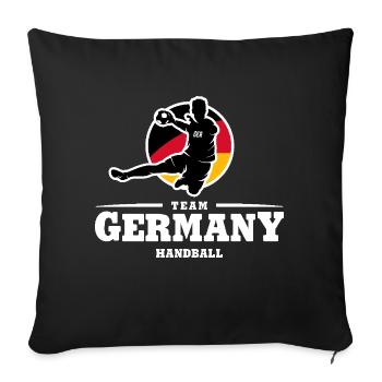 HANDBALL TEAM GERMANY - Sofa pillowcase 17,3'' x 17,3'' (45 x 45 cm) - black - Front