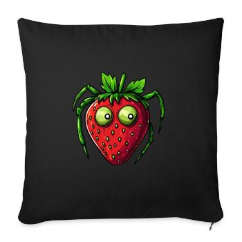 strawberry spider strawberry spider - Sofa pillowcase 17,3'' x 17,3'' (45 x 45 cm) - black - Front