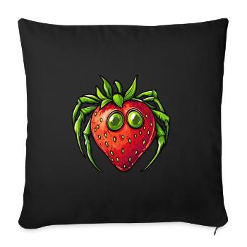 strawberry spider strawberry spider - Sofa pillowcase 17,3'' x 17,3'' (45 x 45 cm) - black - Front