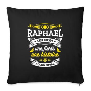 RAPHAEL UN NOM UNE FIERTÉ AUCUN RIVAL - Housse de coussin décorative 45 x 45 cm - noir - Devant