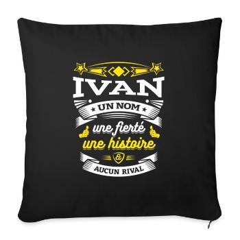 IVAN UN NOM UNE FIERTÉ AUCUN RIVAL - Housse de coussin décorative 45 x 45 cm - noir - Devant