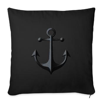 Black Anchor - Sofakissenbezug 45 x 45 cm - Schwarz - Vorne