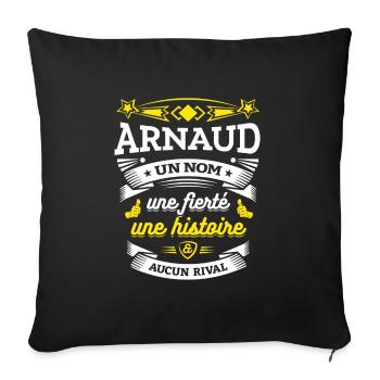 ARNAUD UN NOM UNE FIERTÉ AUCUN RIVAL - Housse de coussin décorative 45 x 45 cm - noir - Devant