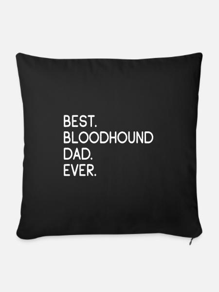 Bloodhound Bluthund - Sofakissenbezug 45 x 45 cm - Schwarz