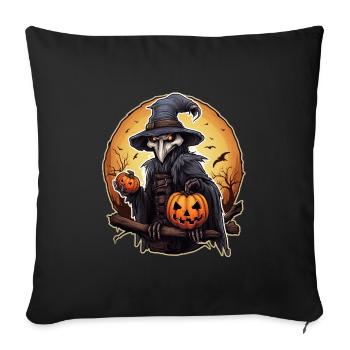 Raven Halloween - Sofa pillowcase 17,3'' x 17,3'' (45 x 45 cm) - black - Front