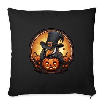 Toucan Halloween - Sofa pillowcase 17,3'' x 17,3'' (45 x 45 cm) - black - Front