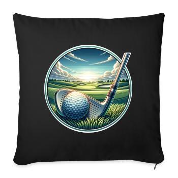 Golfe - Housse de coussin décorative 45 x 45 cm - noir - Devant