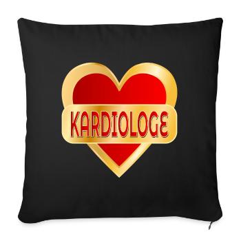 FACHARZT DER KARDIOLOGIE - KARDIOLOGE - Sofakissenbezug 45 x 45 cm - Schwarz - Vorne