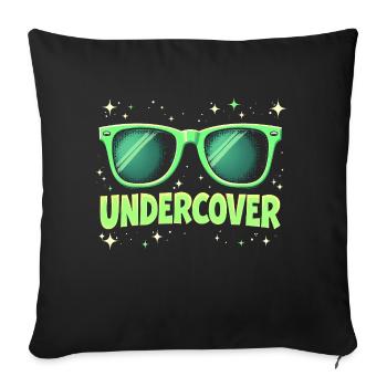 Sunglasses & Costume - Funny Motif - Sofa pillowcase 17,3'' x 17,3'' (45 x 45 cm) - black - Front
