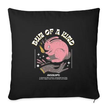 Jackalope mystique – Unique et magique - Housse de coussin décorative 45 x 45 cm - noir - Devant