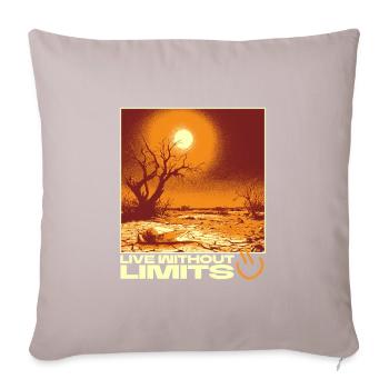 Live Without Limits – Surreal Desert Scene - Sofa pillowcase 17,3'' x 17,3'' (45 x 45 cm) - light taupe - Front